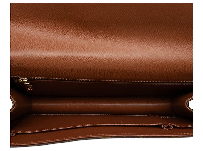 Louis Vuitton Brown Monogram Pochette Dame GM Castaño - vista 4
