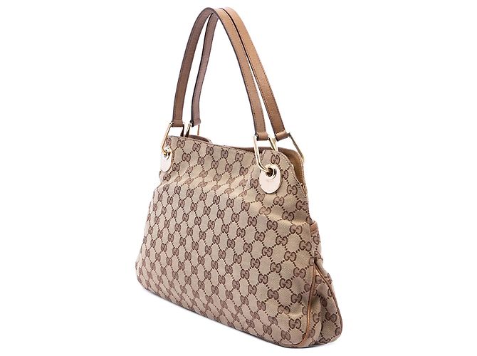 Bolso de hombro Gucci Beige GG Canvas Eclipse - vista 2