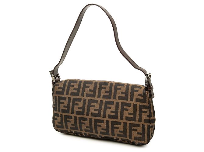 Borsa Baguette Fendi in tela Zucca marrone - vista 2
