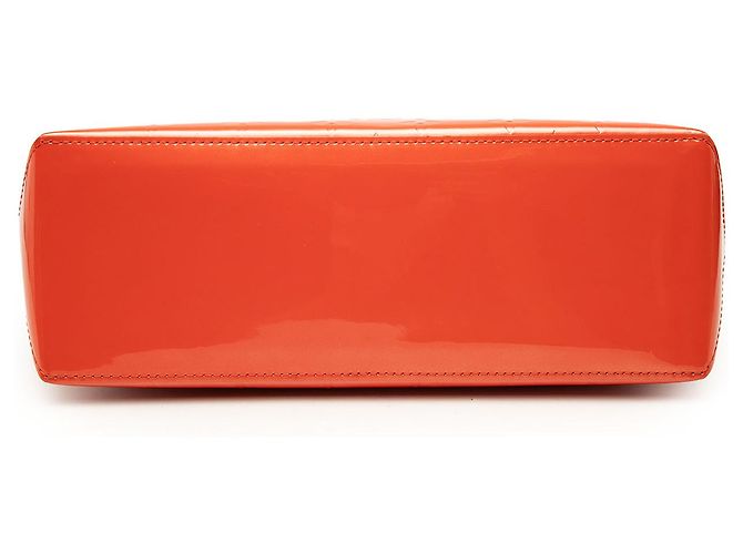 Louis Vuitton Orange Monogram Vernis Wilshire PM Arancione - vista 3