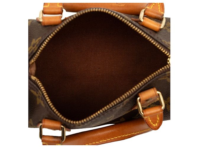 Louis Vuitton Brown Monogram Mini Speedy HL Castaño - vista 4