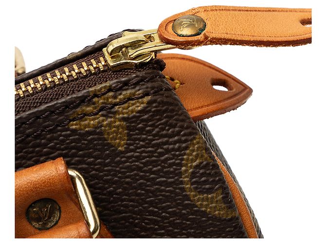 Louis Vuitton Brown Monogram Mini Speedy HL Castaño - vista 7