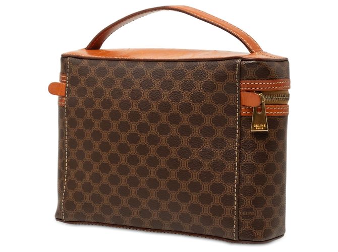 Céline Sac de toilette Celine Brown Macadam Coated Canvas Marron - vue 2