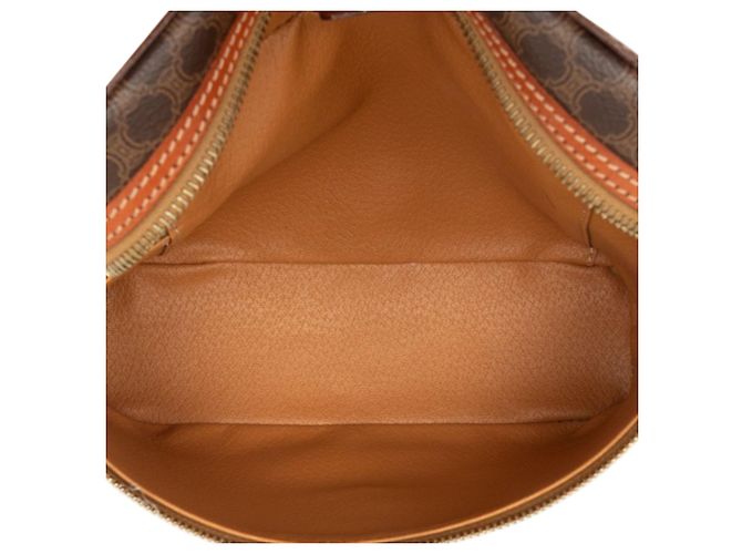 Céline Sac de toilette Celine Brown Macadam Coated Canvas Marron - vue 4