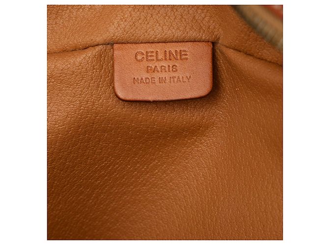 Céline Sac de toilette Celine Brown Macadam Coated Canvas Marron - vue 5