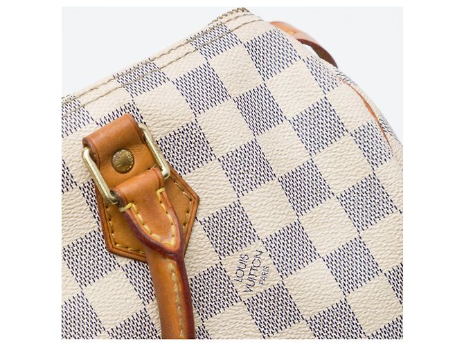 Louis Vuitton White Damier Azur Speedy 30 Blanco - vista 5
