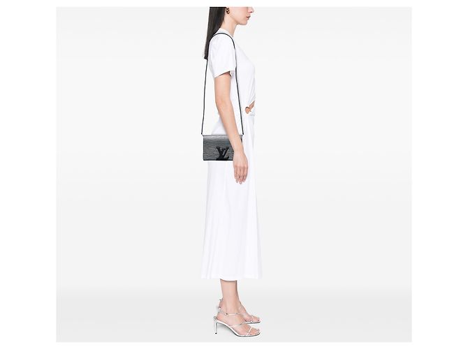 Louis Vuitton Gray Metallic Epi Louise PM Braun - Ansicht 5