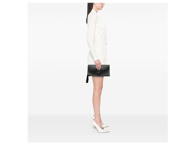 Clutch Gucci Soho Disco in pelle di vitello nera Nero - vista 8