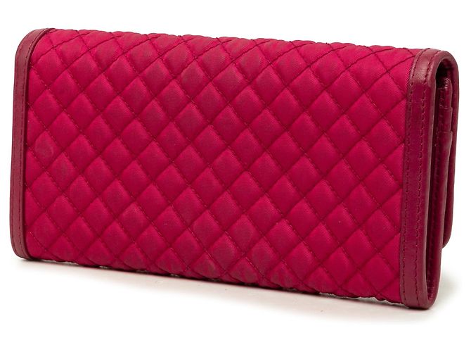 Portafoglio lungo Prada Pink Impuntu Tessuto Rosa - vista 2