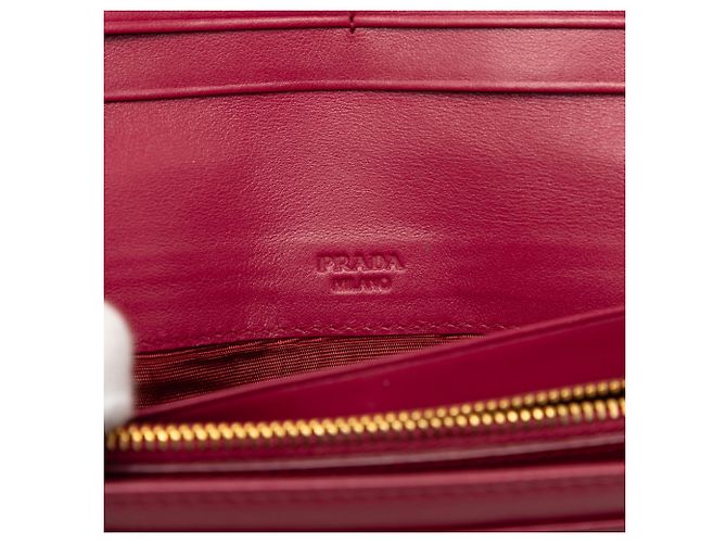 Portafoglio lungo Prada Pink Impuntu Tessuto Rosa - vista 6