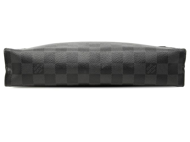 Louis Vuitton Black Damier Graphite Pochette Voyage MM Negro - vista 3