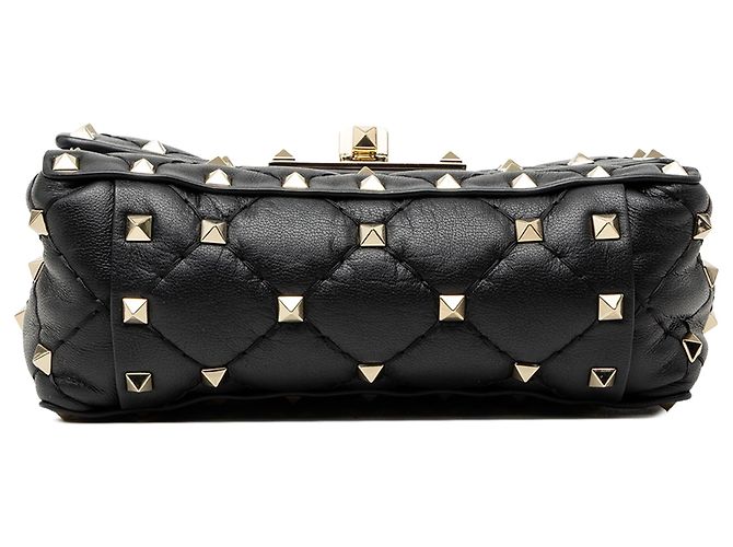 Valentino Black Nappa Rockstud Spike Crossbody Schwarz - Ansicht 3
