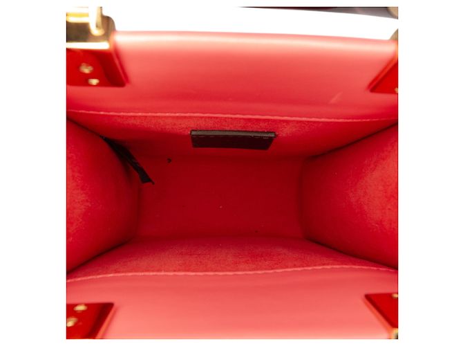 Borsa Shopper Sunshine Fendi in pelle goffrata Mini Zucca rosa - vista 4