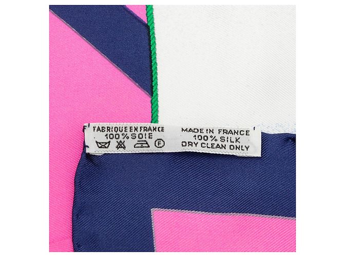 Lenço de seda Hermès Blue Rafales 90 Azul - vista 3