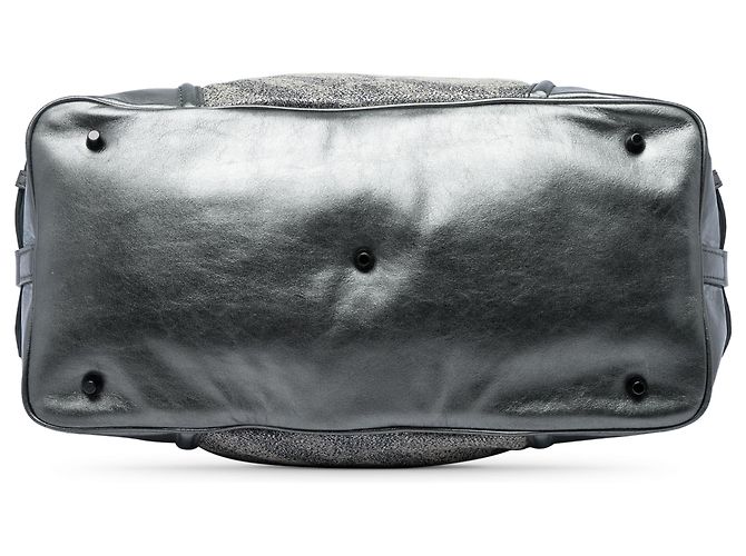 Burberry Satchel aus Smoke Check Canvas mit silbernem Glitzer - Ansicht 3