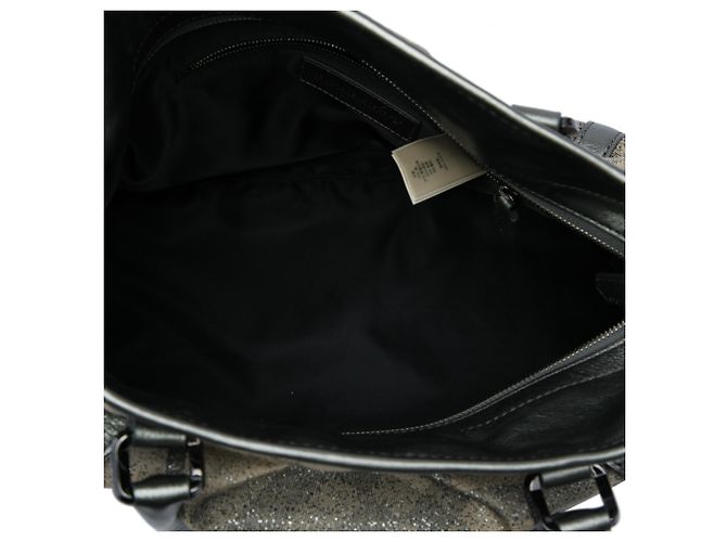 Burberry Satchel aus Smoke Check Canvas mit silbernem Glitzer - Ansicht 4