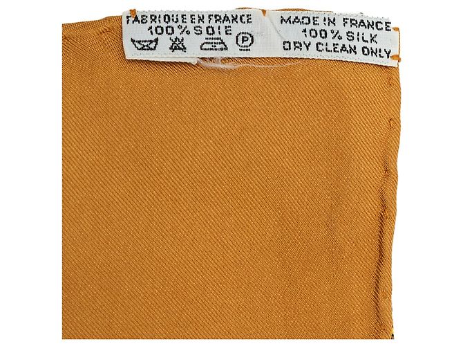 Lenço de seda Hermès Brown Art des Steppes Marrom Castanho claro - vista 4