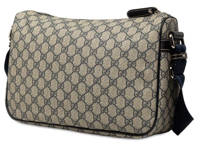 Borsa a tracolla Gucci Beige GG Supreme con doppia tasca - vista 2