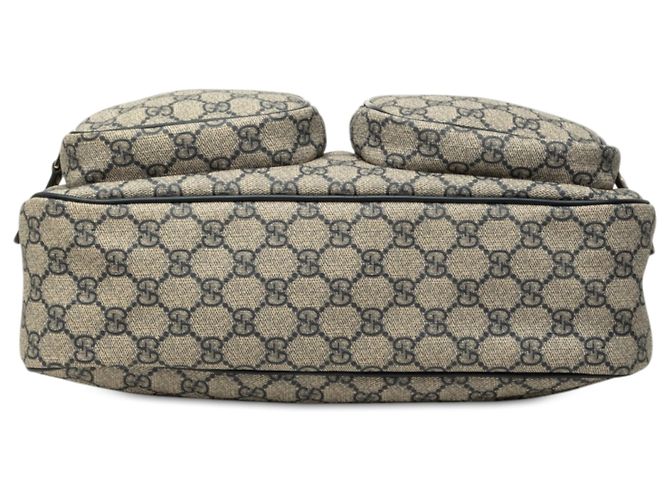 Borsa a tracolla Gucci Beige GG Supreme con doppia tasca - vista 3