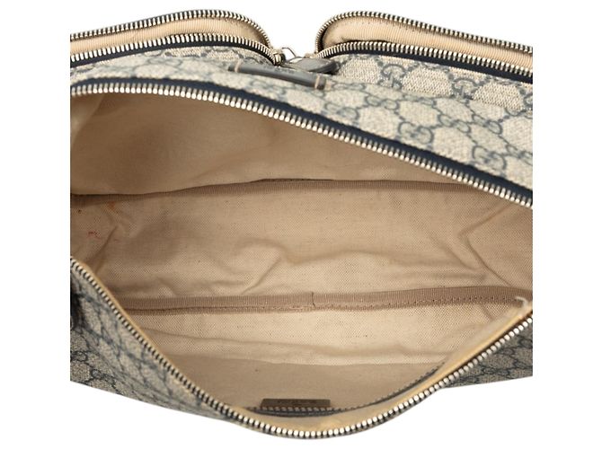 Borsa a tracolla Gucci Beige GG Supreme con doppia tasca - vista 4