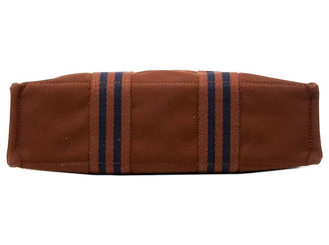 Hermès Brown Canvas Fourre Tout PM Marrom - vista 3