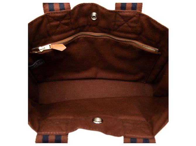 Hermès Brown Canvas Fourre Tout PM Marrom - vista 4