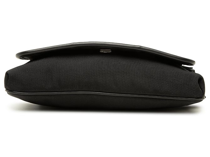 Borsa a cintura Gucci in nylon nero con G intrecciate e banda Web - vista 3
