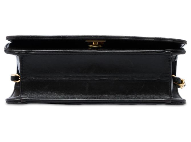 Chanel Black CC Quilted Lambskin Full Single Flap Nero - vista 3