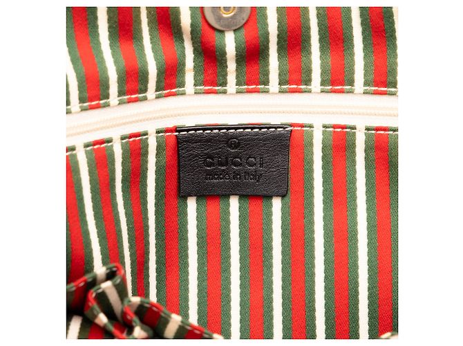 Borsa Tote Gucci New Britt in canvas GG nero - vista 5