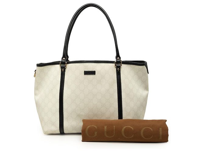 Borsa Tote Gucci White Medium GG Supreme Joy Tote Bianco Bianco sporco - vista 9