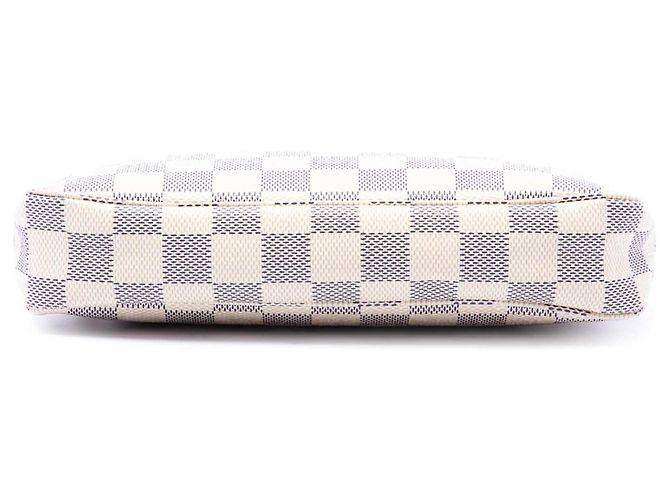 Louis Vuitton White Damier Azur Pochette Accessoires Bianco - vista 3