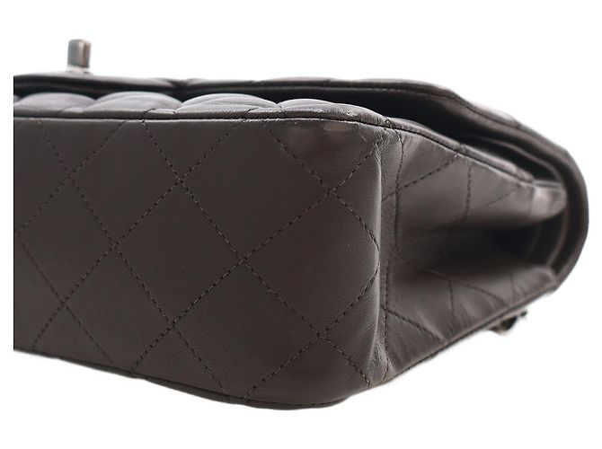Chanel Brown Medium Classic Lambskin Double Flap Braun Dunkelbraun - Ansicht 13
