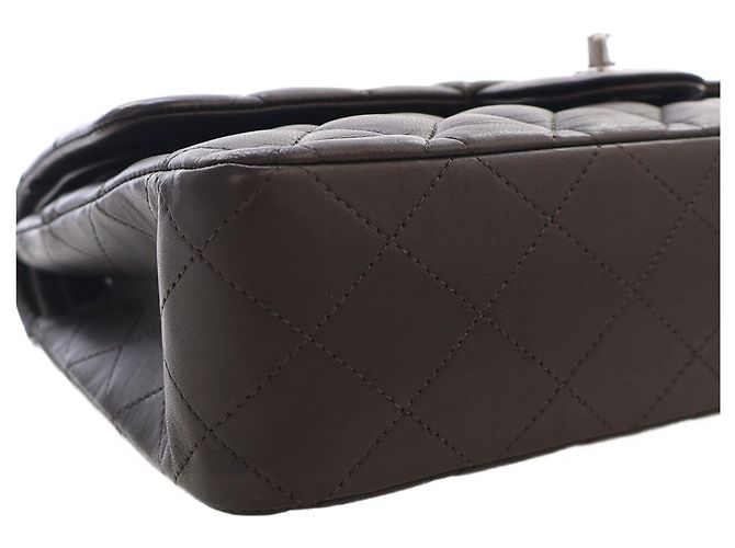 Chanel Brown Medium Classic Lambskin Double Flap Braun Dunkelbraun - Ansicht 14