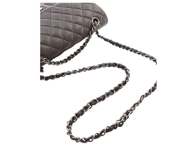 Chanel Brown Medium Classic Lambskin Double Flap Braun Dunkelbraun - Ansicht 15