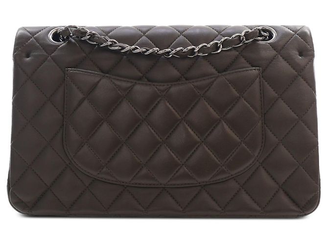 Chanel Brown Medium Classic Lambskin Double Flap Braun Dunkelbraun - Ansicht 2