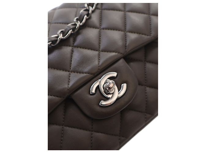 Chanel Brown Medium Classic Lambskin Double Flap Braun Dunkelbraun - Ansicht 6