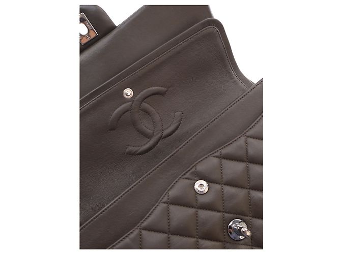Chanel Brown Medium Classic Lambskin Double Flap Braun Dunkelbraun - Ansicht 7