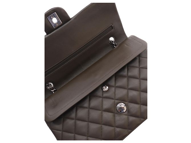 Chanel Brown Medium Classic Lambskin Double Flap Braun Dunkelbraun - Ansicht 8