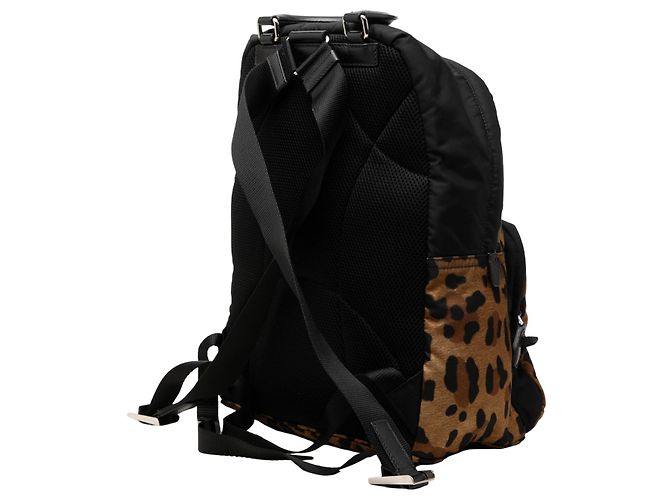 Mochila Prada de Tessuto con estampado de leopardo marrón Castaño - vista 2