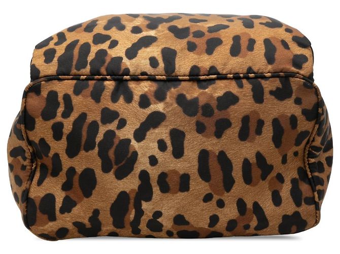 Mochila Prada de Tessuto con estampado de leopardo marrón Castaño - vista 3