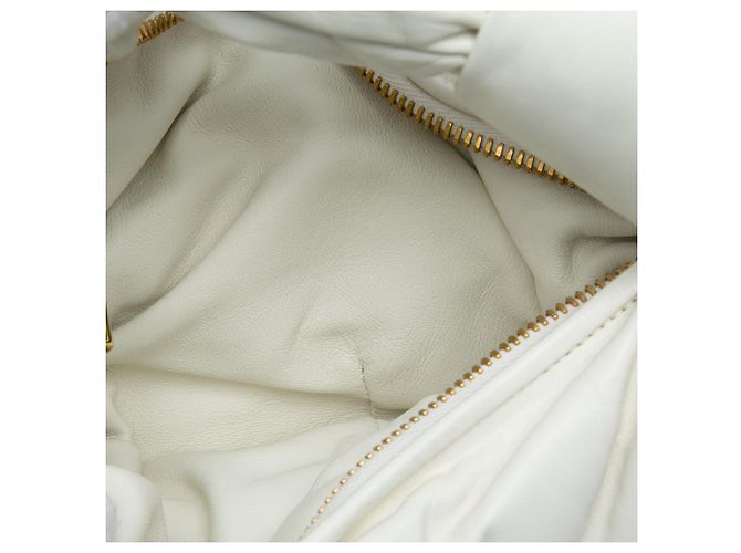 Bottega Veneta Mini Jodie Puffy in Nappa Bianco - vista 4