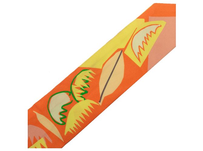 Hermès Orange Sea Surf and Fun Seidentwilly Schal - Ansicht 3