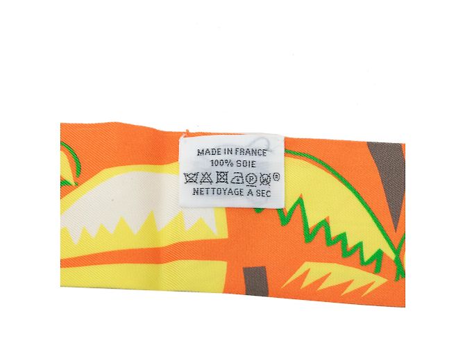 Hermès Orange Sea Surf and Fun Seidentwilly Schal - Ansicht 5