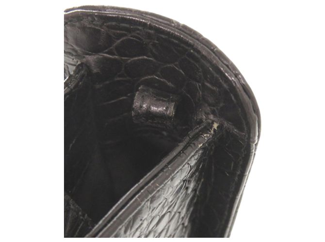 Salvatore Ferragamo Borsa Satchel Vara in pelle embossed croc nera Ferragamo - vista 11