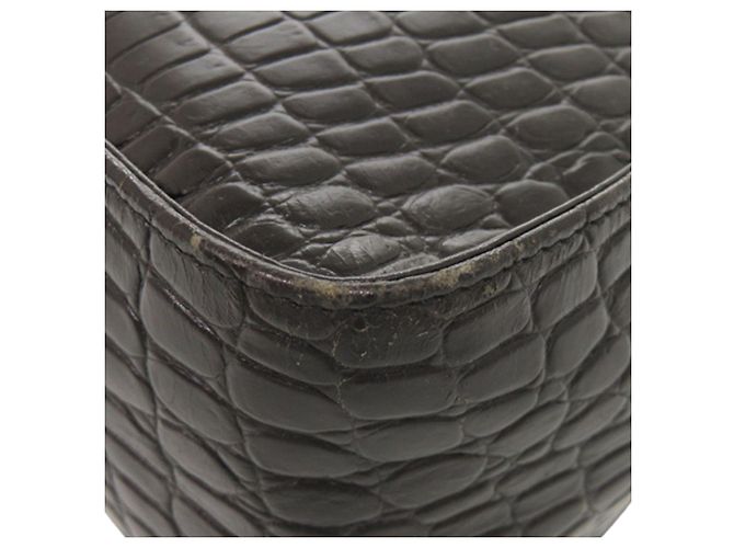 Salvatore Ferragamo Borsa Satchel Vara in pelle embossed croc nera Ferragamo - vista 13