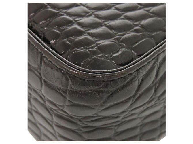 Salvatore Ferragamo Borsa Satchel Vara in pelle embossed croc nera Ferragamo - vista 15