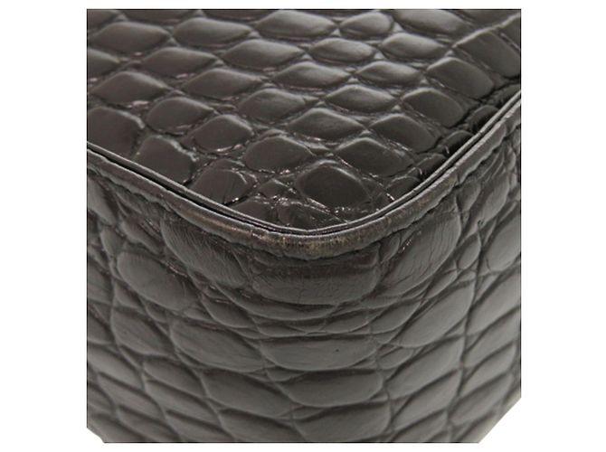 Salvatore Ferragamo Borsa Satchel Vara in pelle embossed croc nera Ferragamo - vista 16