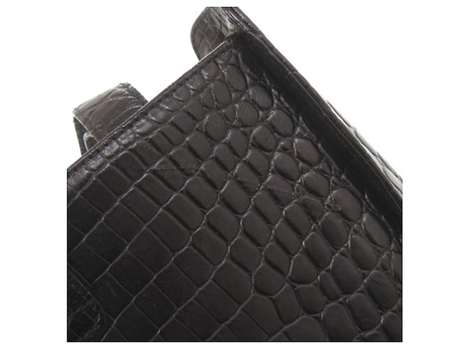 Salvatore Ferragamo Borsa Satchel Vara in pelle embossed croc nera Ferragamo - vista 19