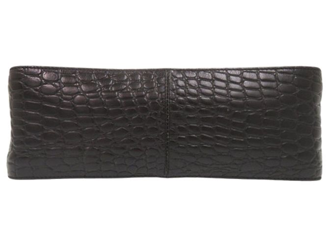 Salvatore Ferragamo Borsa Satchel Vara in pelle embossed croc nera Ferragamo - vista 3