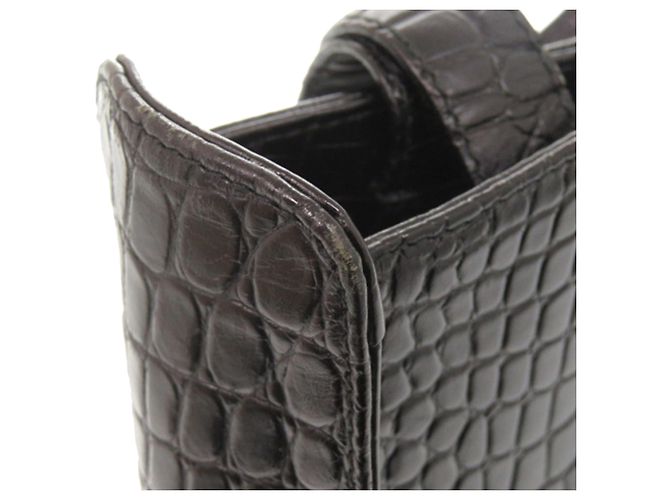Salvatore Ferragamo Borsa Satchel Vara in pelle embossed croc nera Ferragamo - vista 8